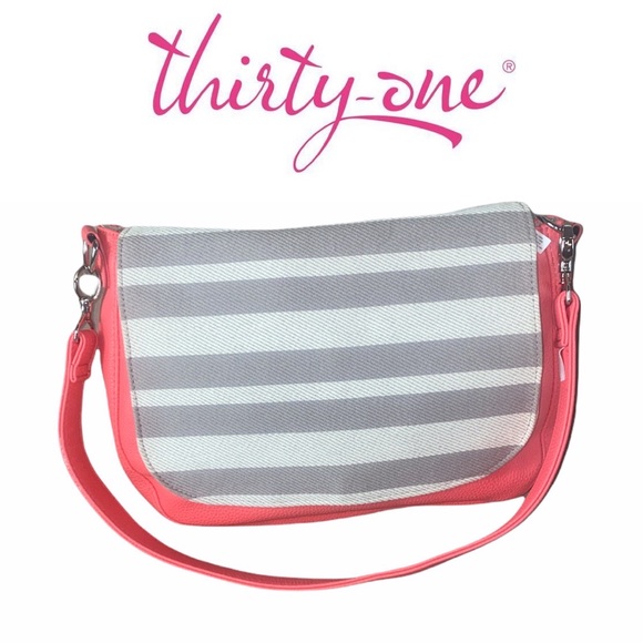 THIRTY ONE Studio Classics bundle calypso coral pebble with double stripe purse - Picture 1 of 4